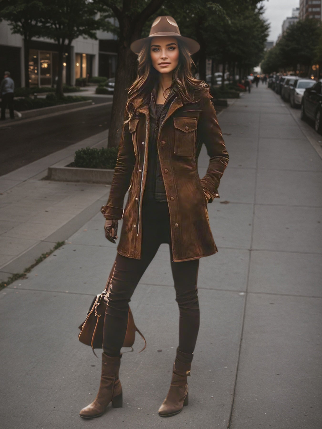 Women’s Vintage Style Long Winter Jacket – Warm Windproof Autumn Coat