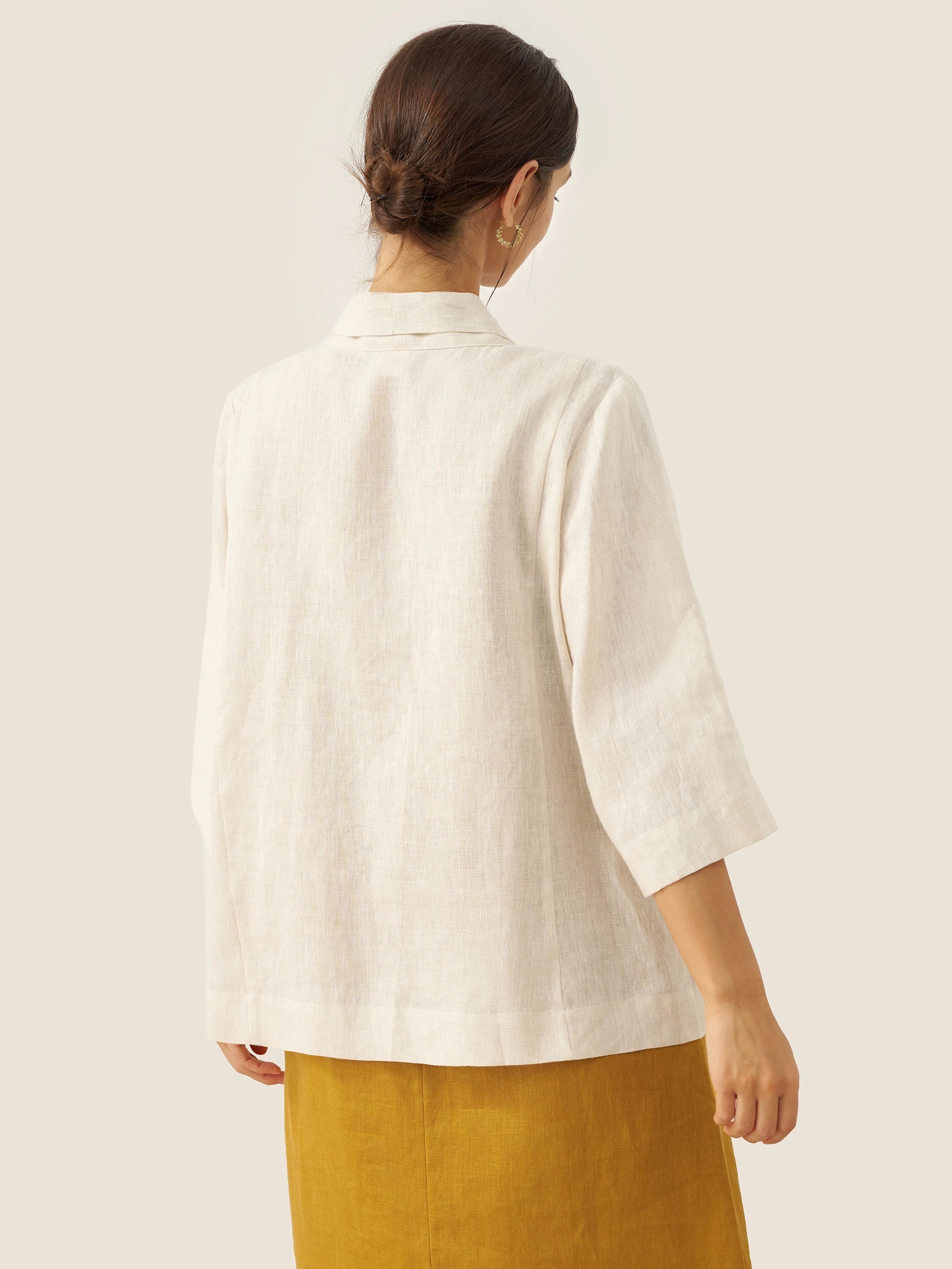100% Linen Kimono Belted Blazer BRIA