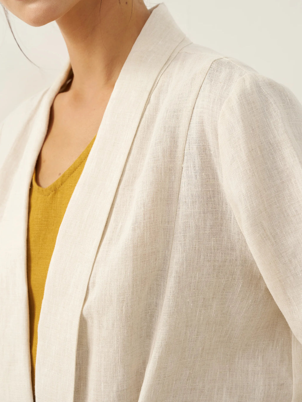 100% Linen Kimono Belted Blazer BRIA