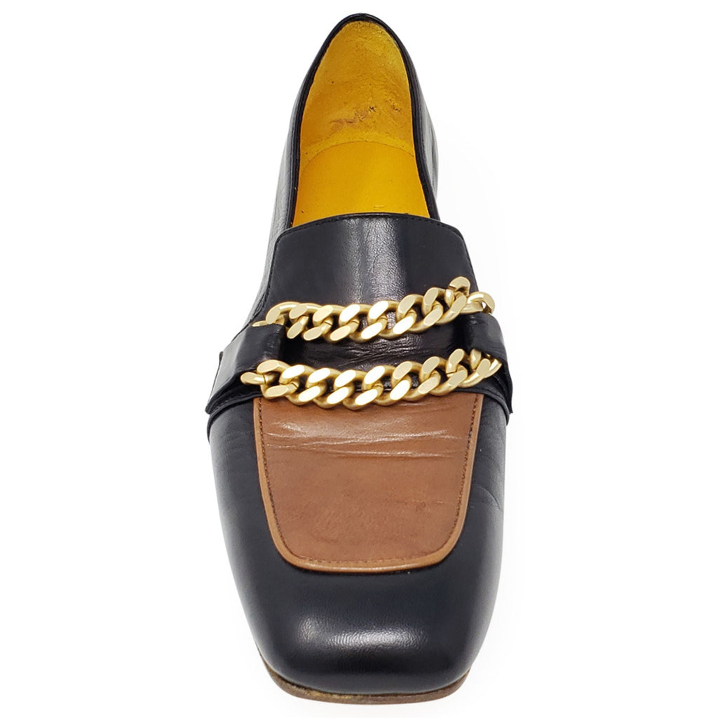 Flat Loafer Blk/Tan