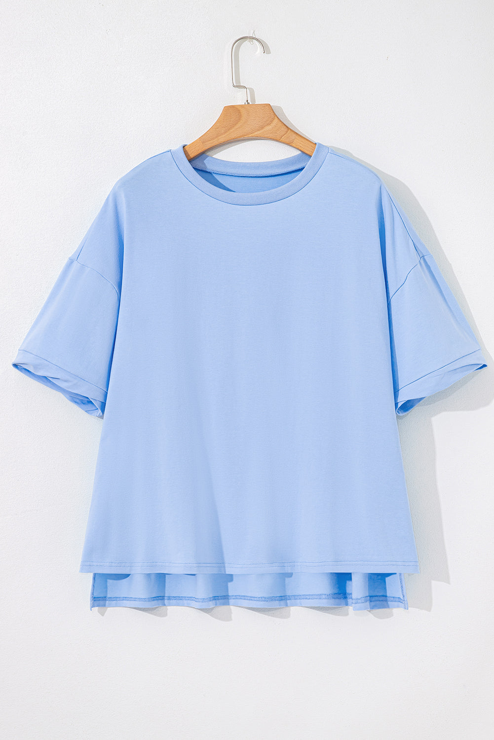 Ayra Loose Half Sleeve Hi Low Hem Top