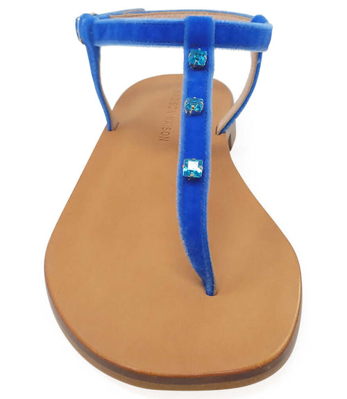 Corn Blue Jeweled Thong