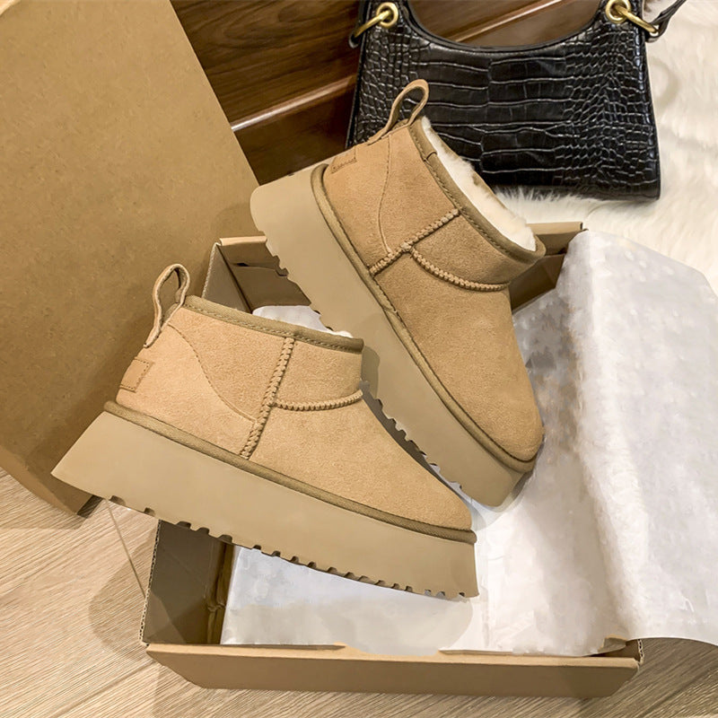 Women’s Muffin Thick Sole Snow Boots – Warm Outdoor Winter Boots