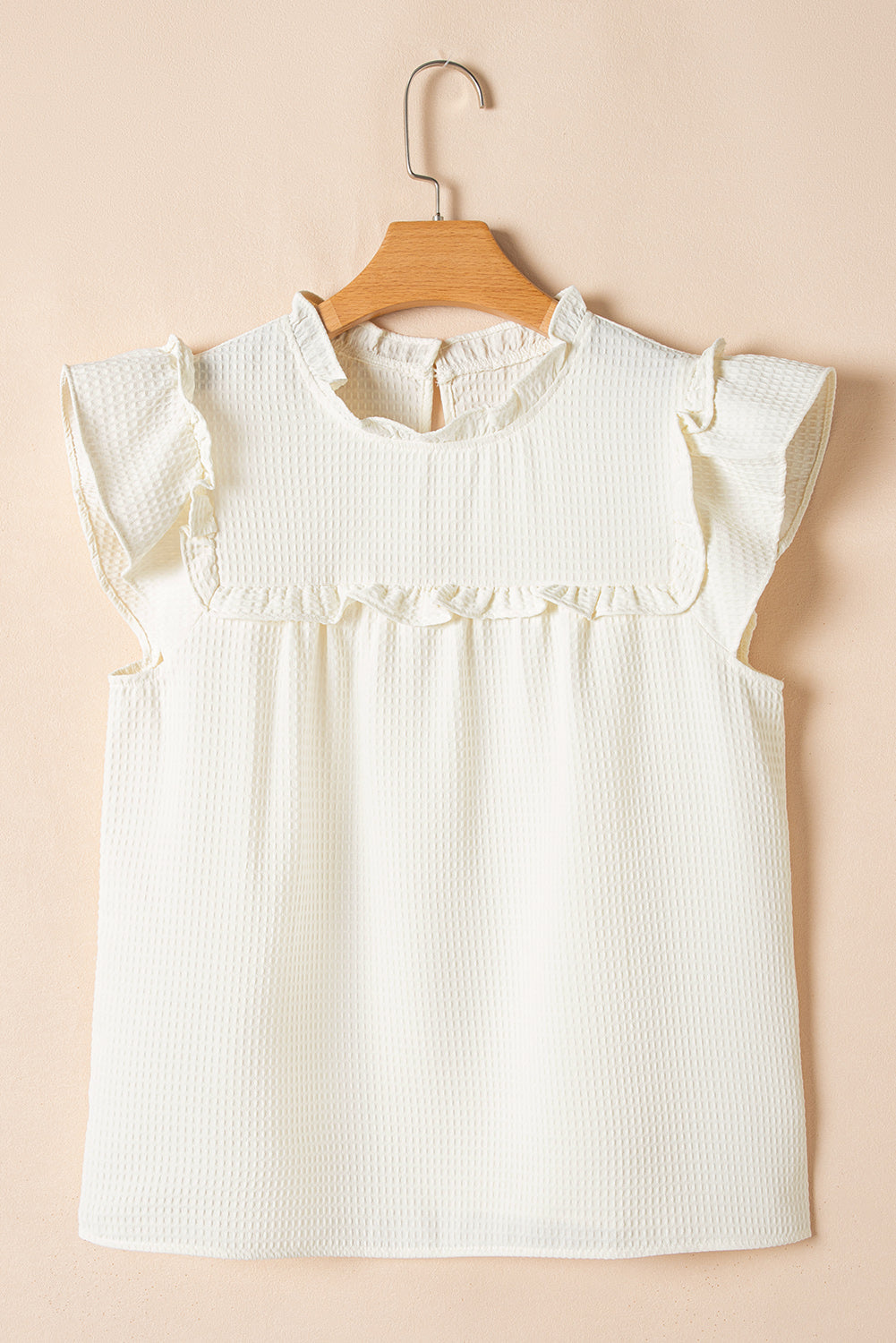 Ava Trim Waffle Knit Blouse
