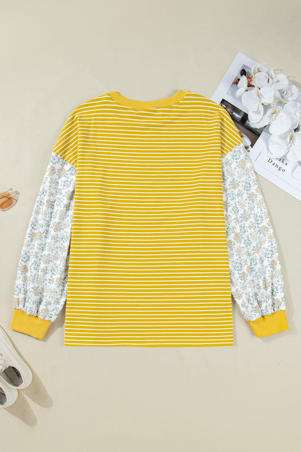 Evelyn Sleeve Patchwork Loose Top