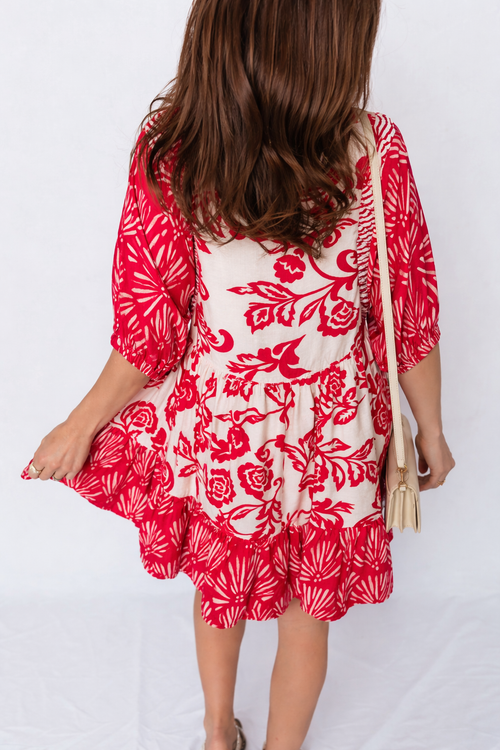 Ariel Loose Flower Mini Dress