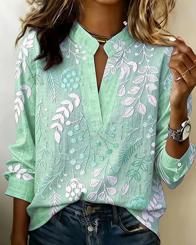 Women's 3D Digital Print Casual Shirt Top