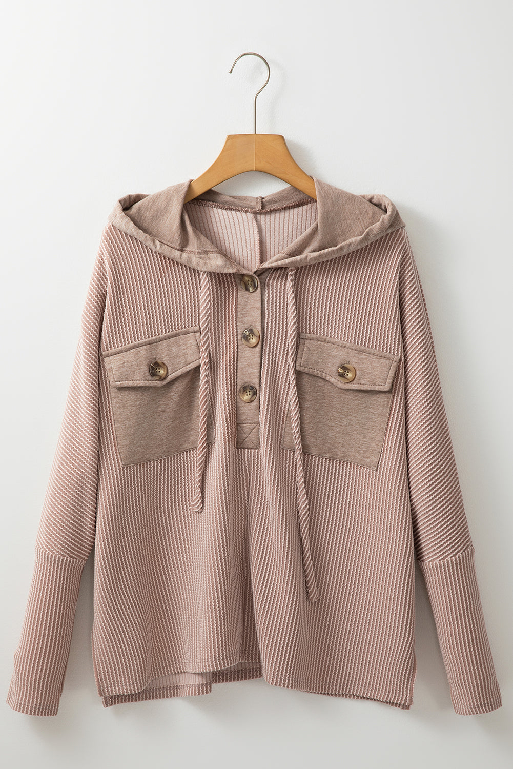 Olivia Patchwork Corded Drawstring Hoodie