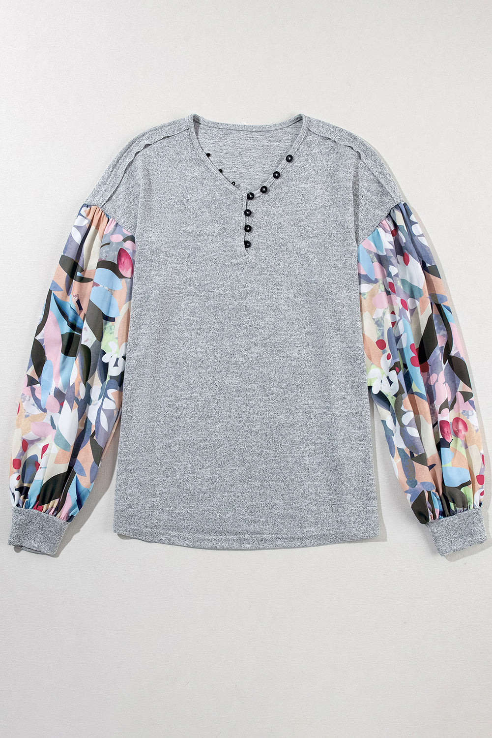 Eleanor Lantern Sleeve Patchwork Top