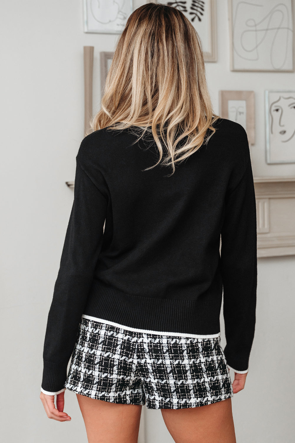 Malaysia accent Holiday Cropped Sweater