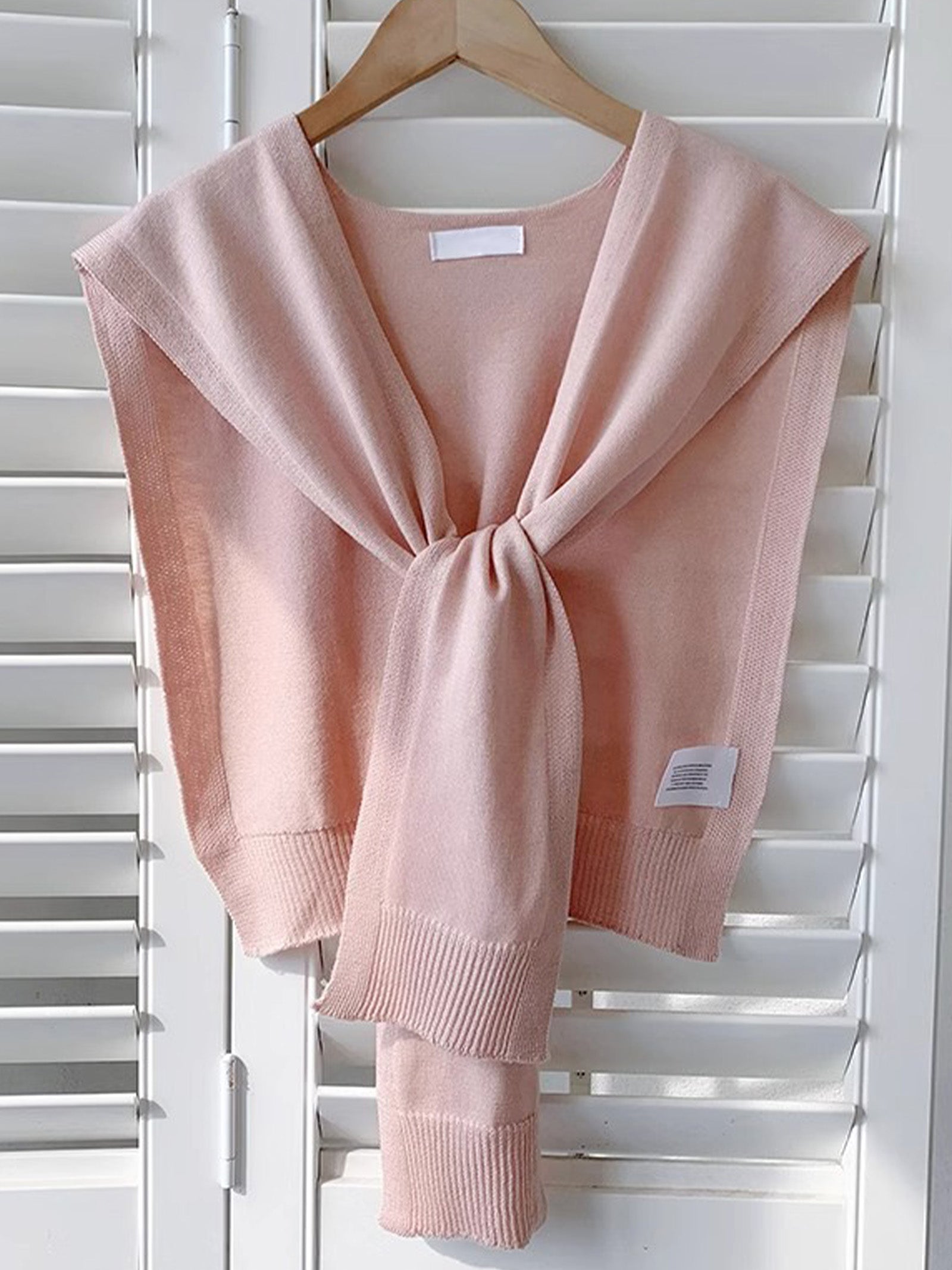 Wool Textured Knit Shawl Scarf