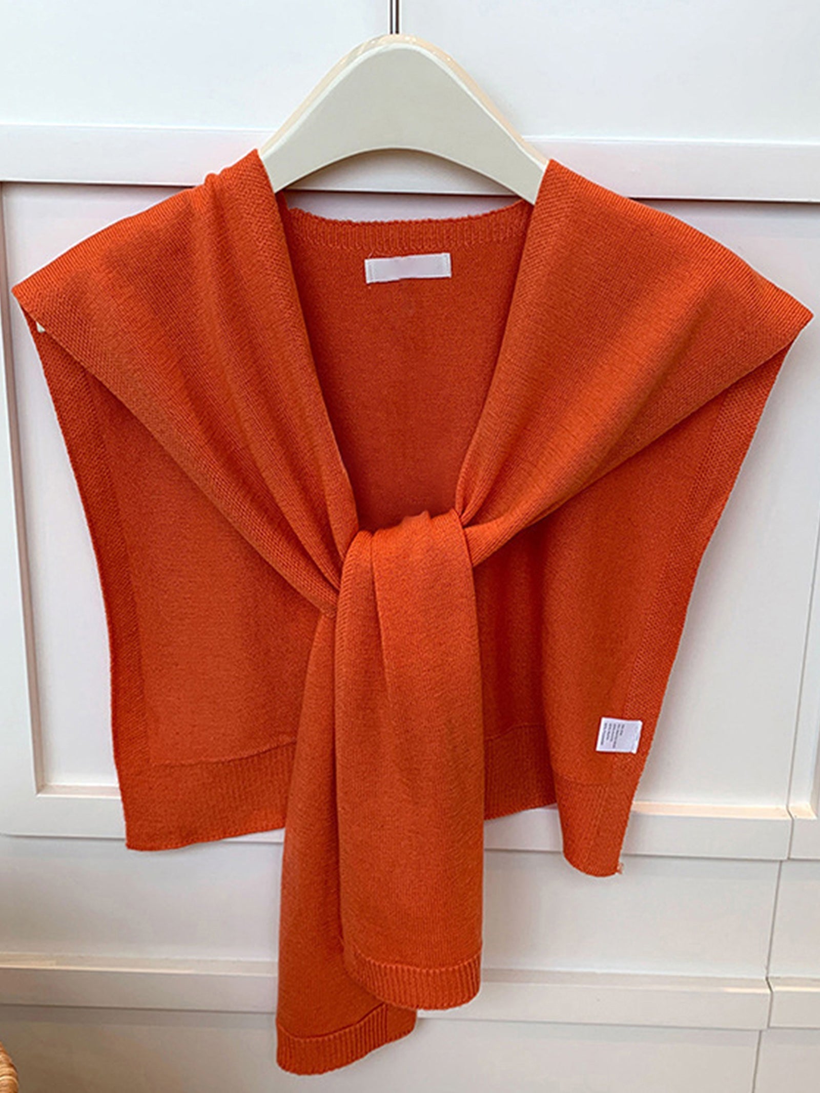 Wool Textured Knit Shawl Scarf