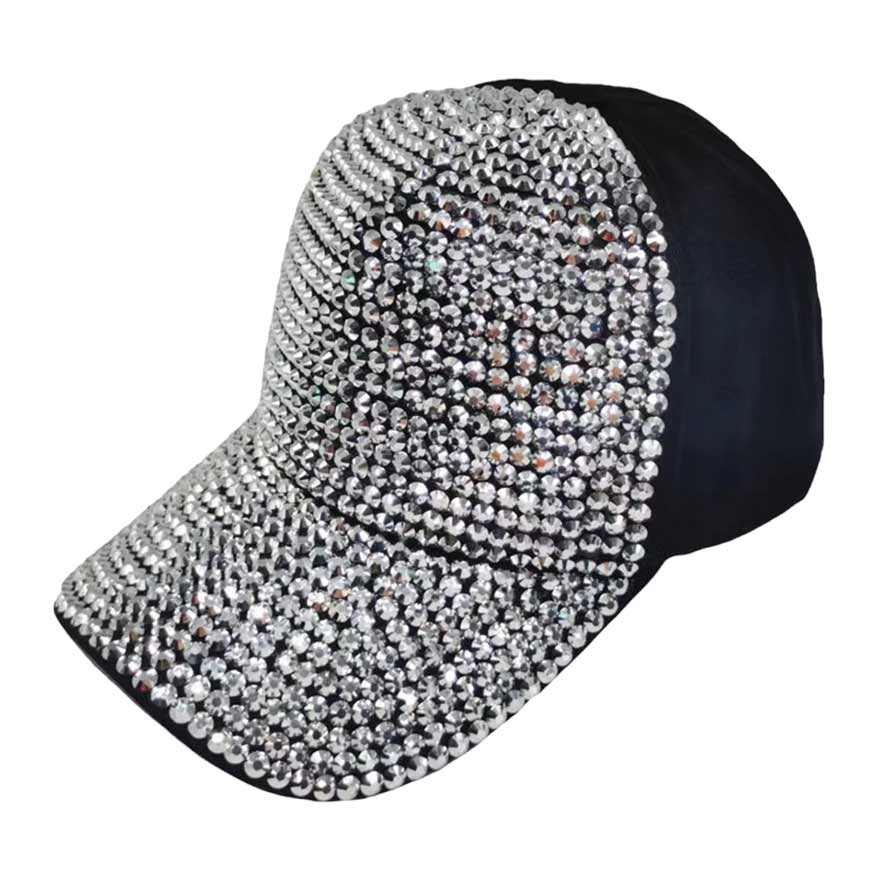 Trendy Bling Studded Baseball Cap