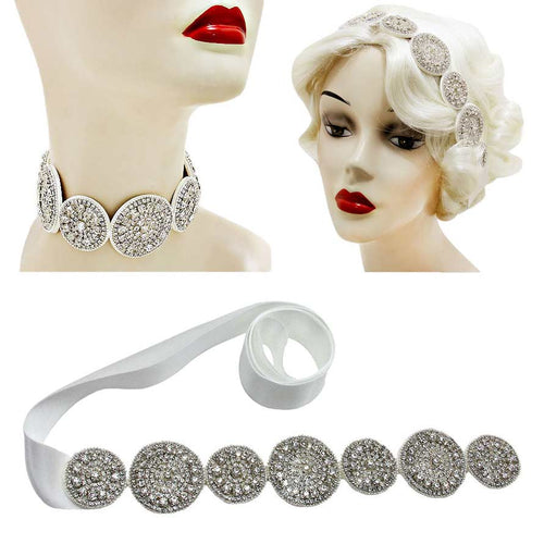 Deco Ring Organza Belt Choker Headband