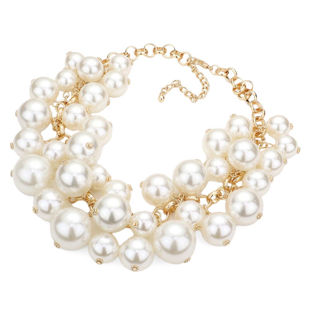 Chunky Pearl Collar Necklace