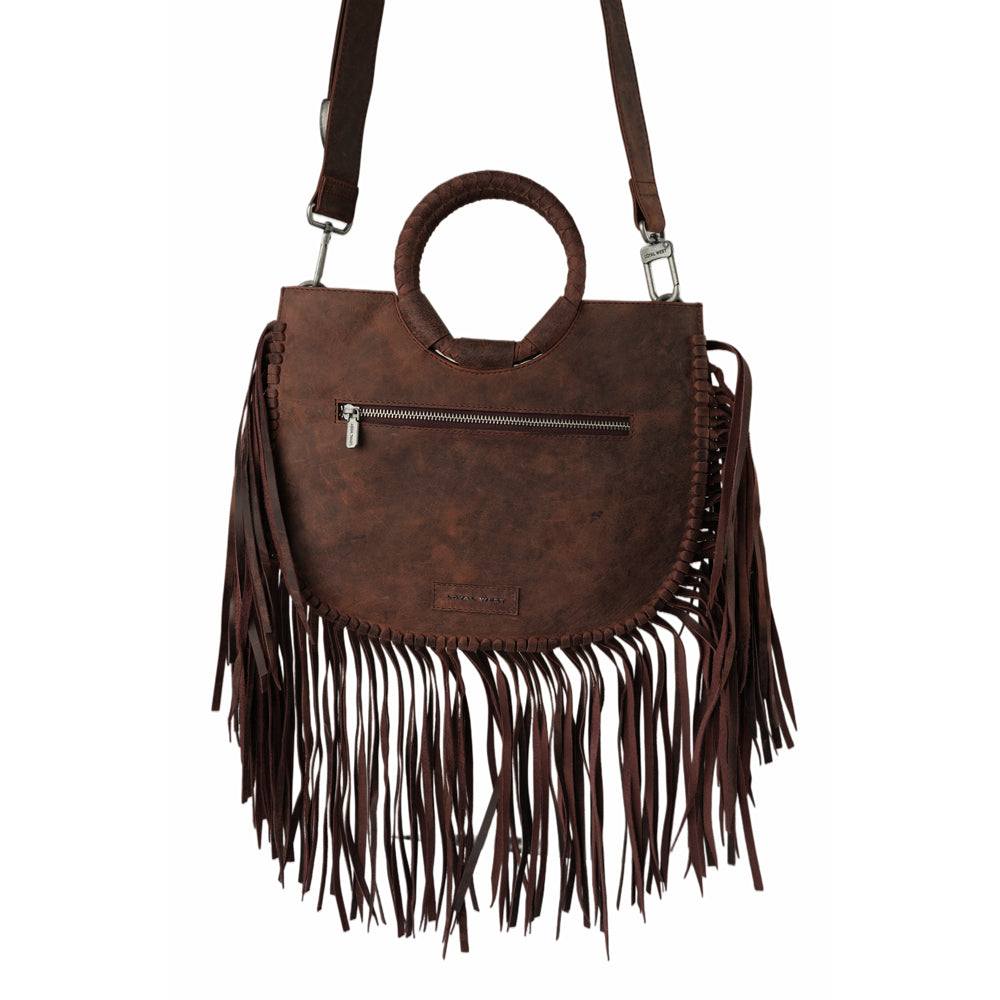 Sedona Tassle Bag - Oiled Ruby Leather