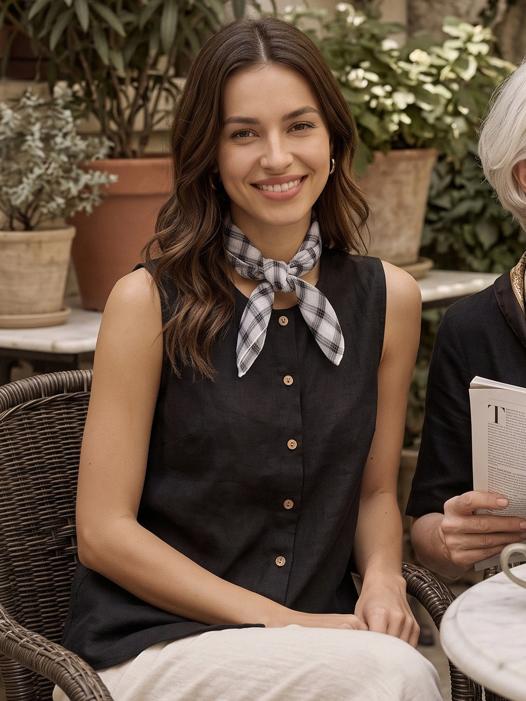 Natural Linen Soft Texture Scarf