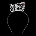 Birthday Queen Rhinestone Metal Headband