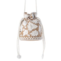 Myra Honey Vine Western Bucket Bag for Women in Jute with embroidered detail