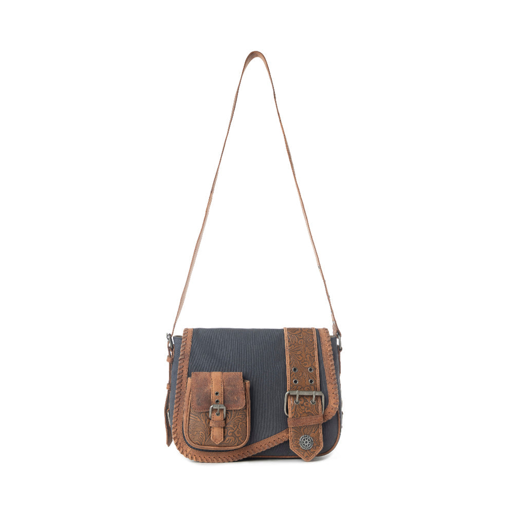Myra Outlaw's Travels Leather Shoulder Bag in Copper Tan