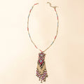Myra Sky and Coral in necklace in Turquoise