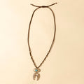 Myra Windspur Feather Necklace in Desert Turquoise