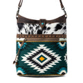 Myra Wovenstone Western shoulder Bag for Women in green with Aztec detail