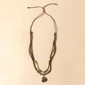 Myra Santa Rosa Beaded Drawstring Necklace for Women with beads and concho detail for western wear