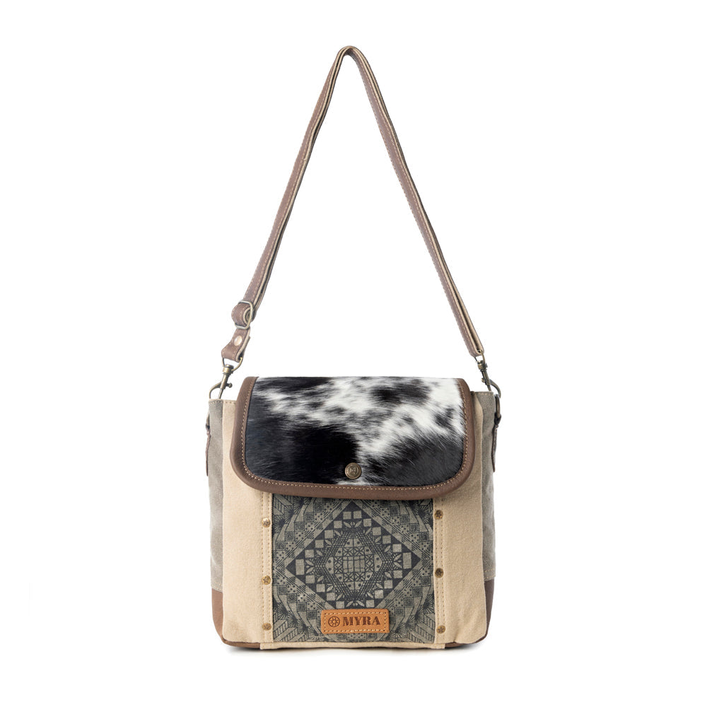 Myra Sandstone Pony Western Shoulder Bag for Women in Khaki