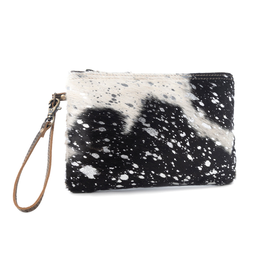 Myra Stardust Pony Western Pouch for Women in black with foil hairon detail