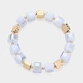 Cube Beaded Stretch Bracelet