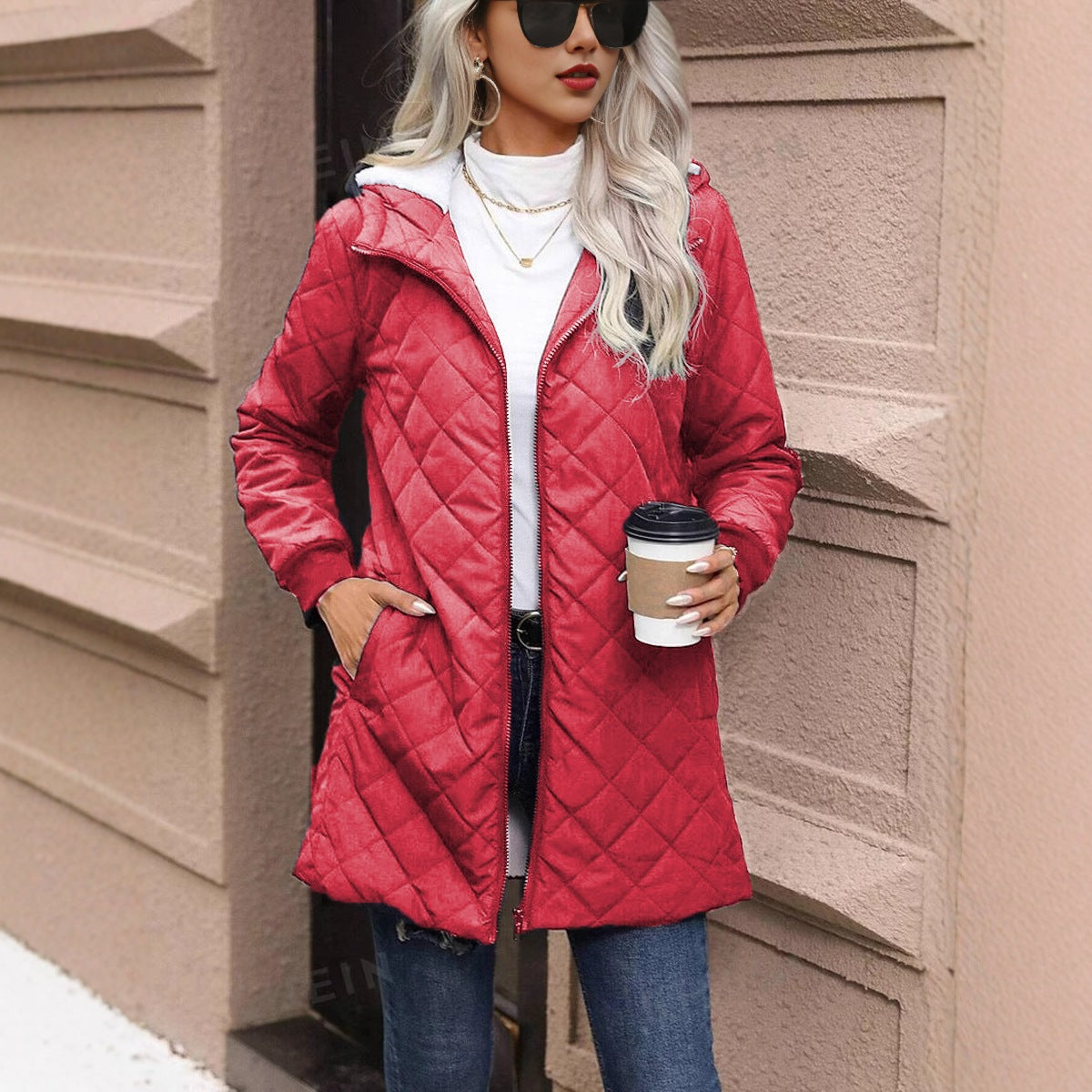 Women’s Cotton Jacket – Solid Color Lightweight Casual Outerwear