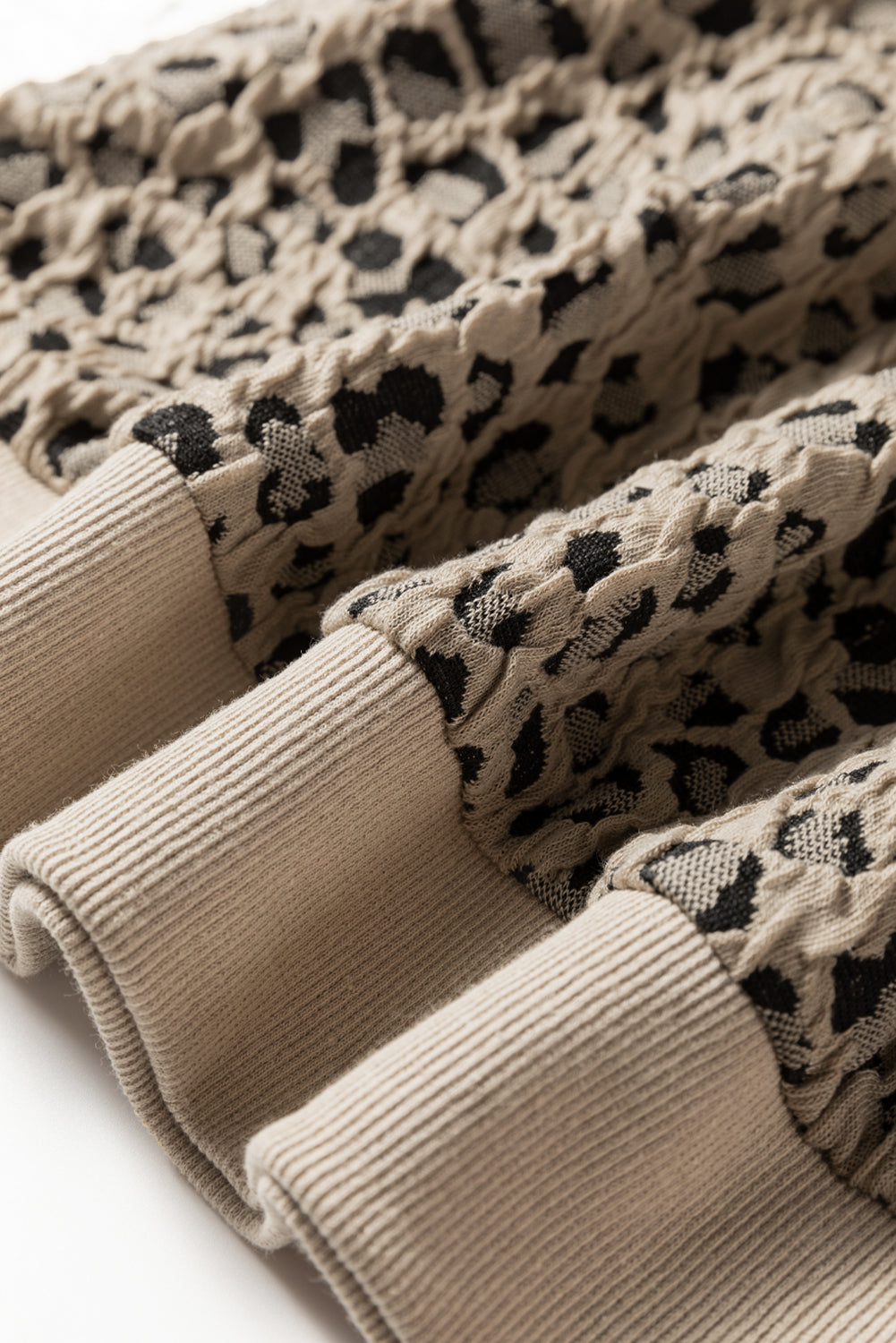 Lottie Ribbed Trim Print Long Sleeve Top