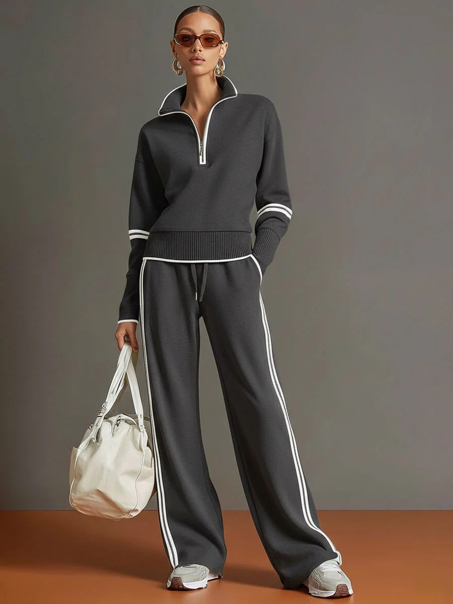 Women’s Casual Long Sleeve Two Piece Sports Set