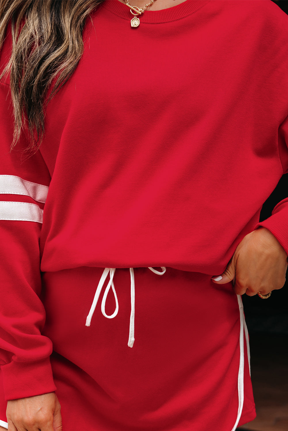 Sophia Shoulder Pullover Mini Skirt