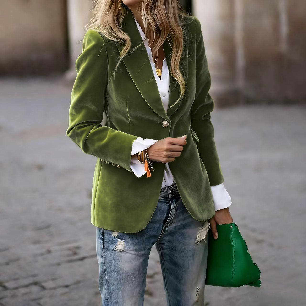 Women’s Slim-Fit Notch-Lapel Blazer