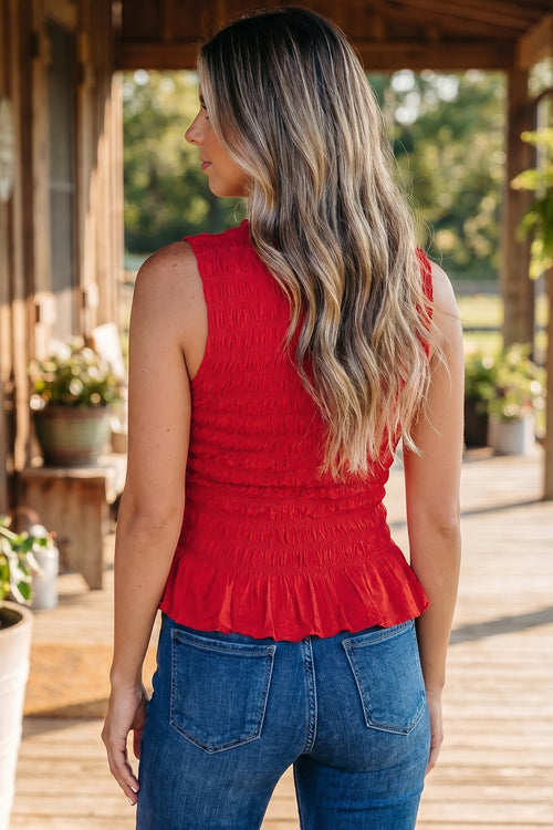 Amiri Ruffle Hem Tank Top