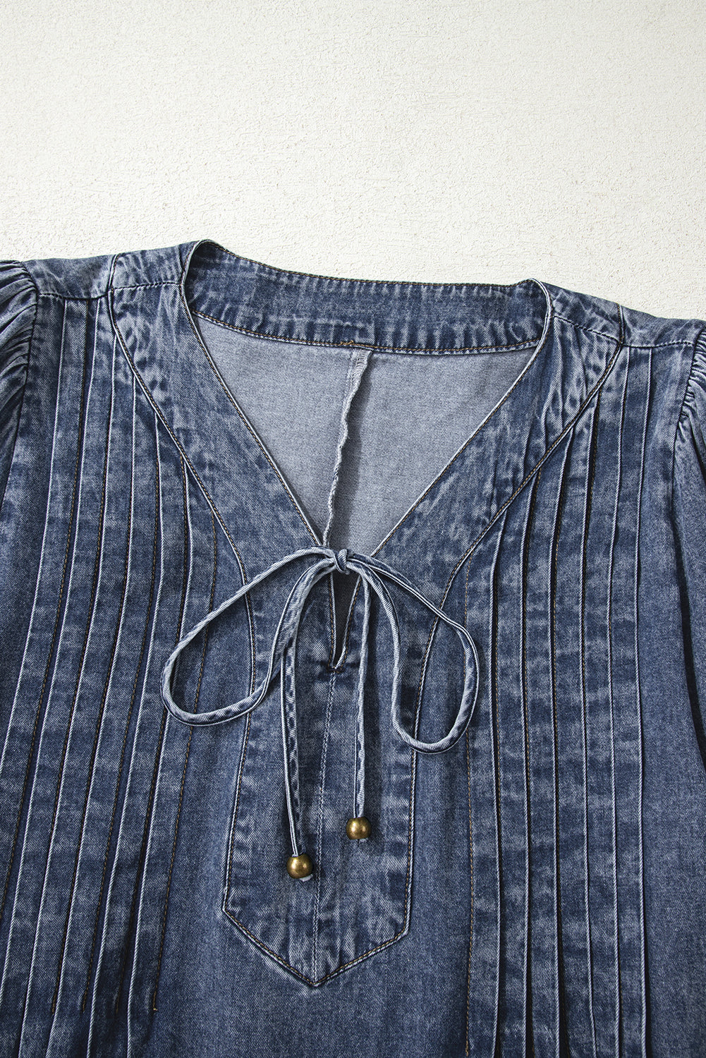 Autumn Tied Pleated Mini Dress