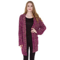 Front Pocket Knit Detail Soft Warm Long Cardigan