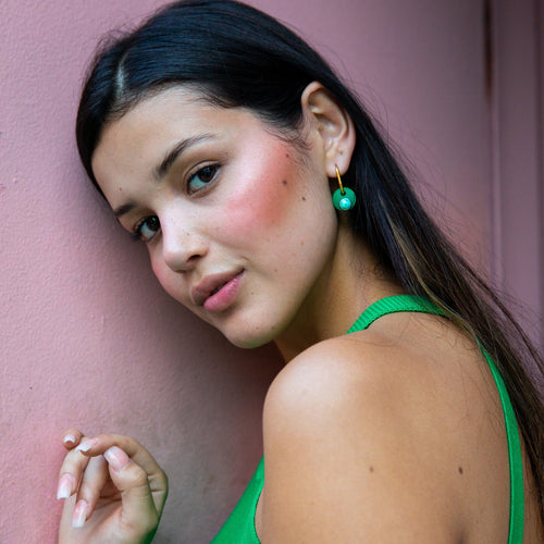 Deco Glam Medallion Oval Hoops