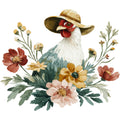 Farmhouse Chicken Decor Fabric Panel 24