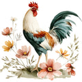 Farmhouse Chicken Decor Fabric Panel 57