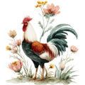 Farmhouse Chicken Decor Fabric Panel 33