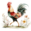 Farmhouse Chicken Decor Fabric Panel 41