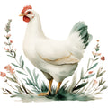 Farmhouse Chicken Decor Fabric Panel 9