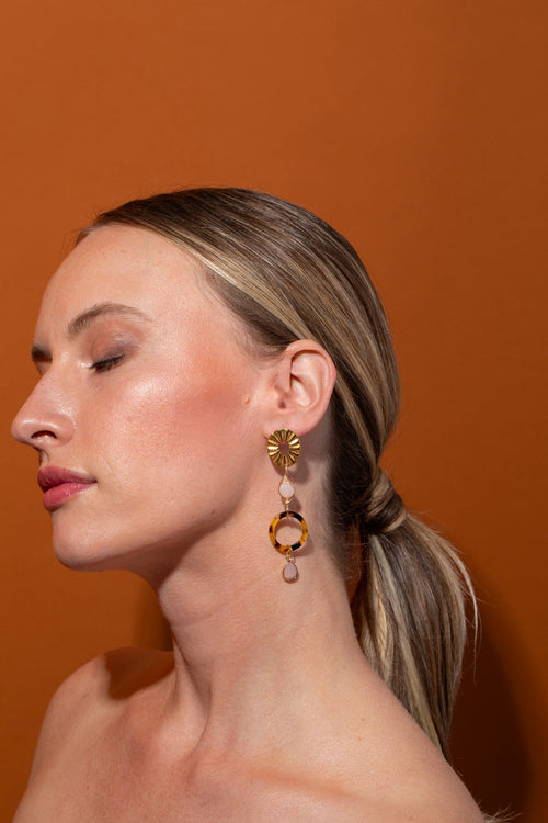 Catalina Jade + Sunstone Dangles